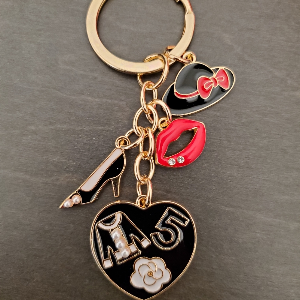 Heart Pendant girly Keychain bag charm